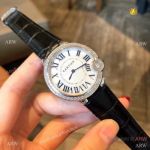 High Quality Cartier Ballon Blanc de White Roman Dial Diamond Watch 36mm